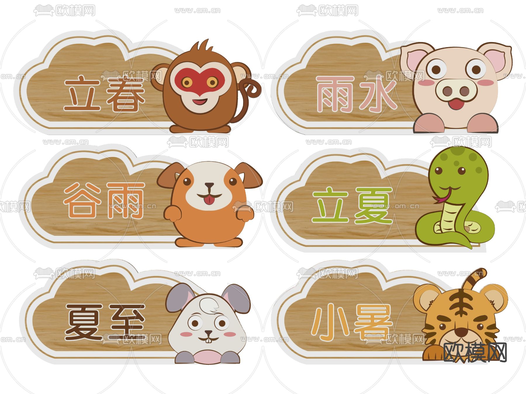 幼儿园指示牌 标识牌 导视牌su模型下载（渲染图1）