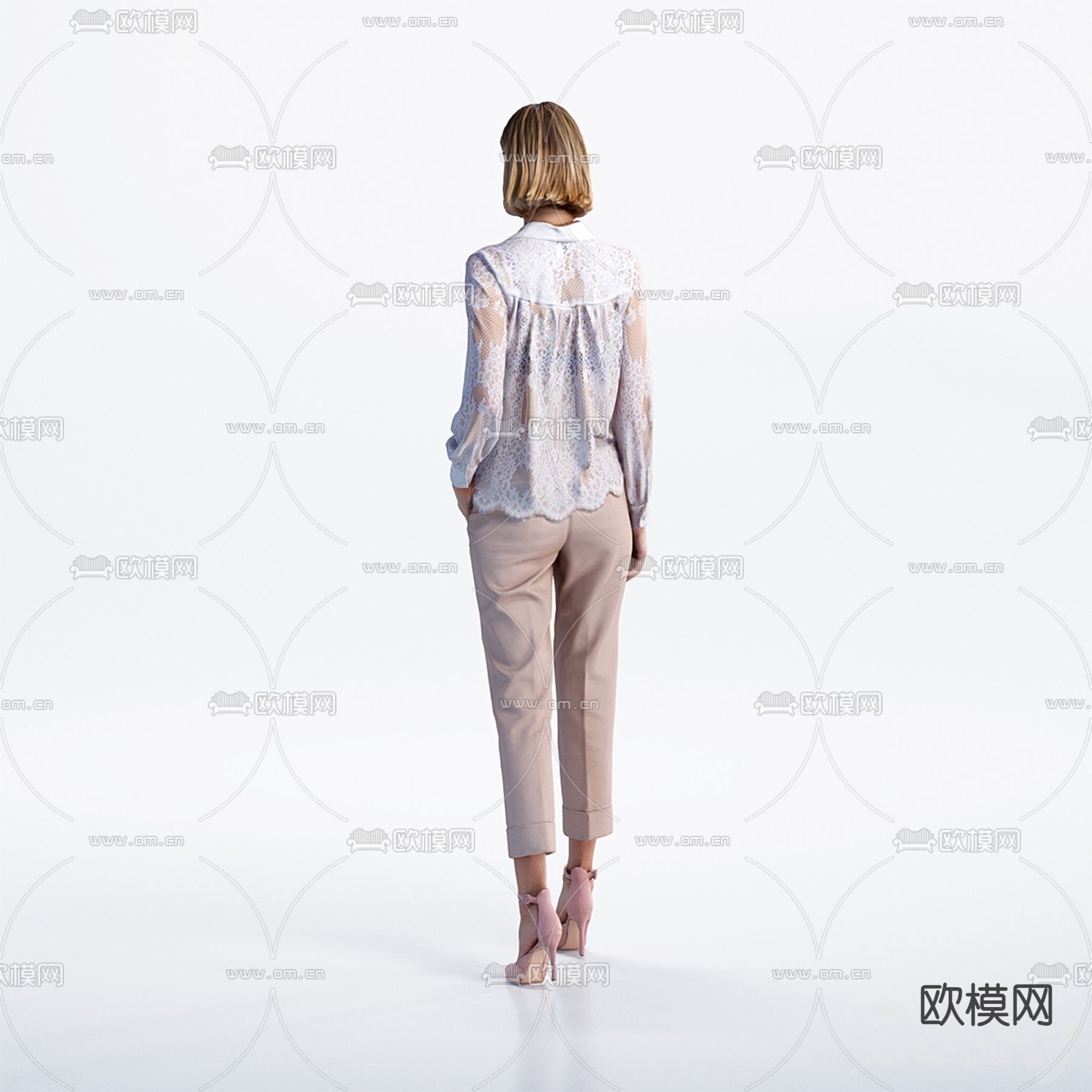 女人 人物3d模型下载（渲染图1）