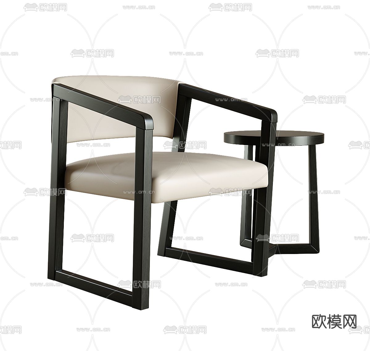 新中式椅子 餐椅 扶手椅3d模型下载