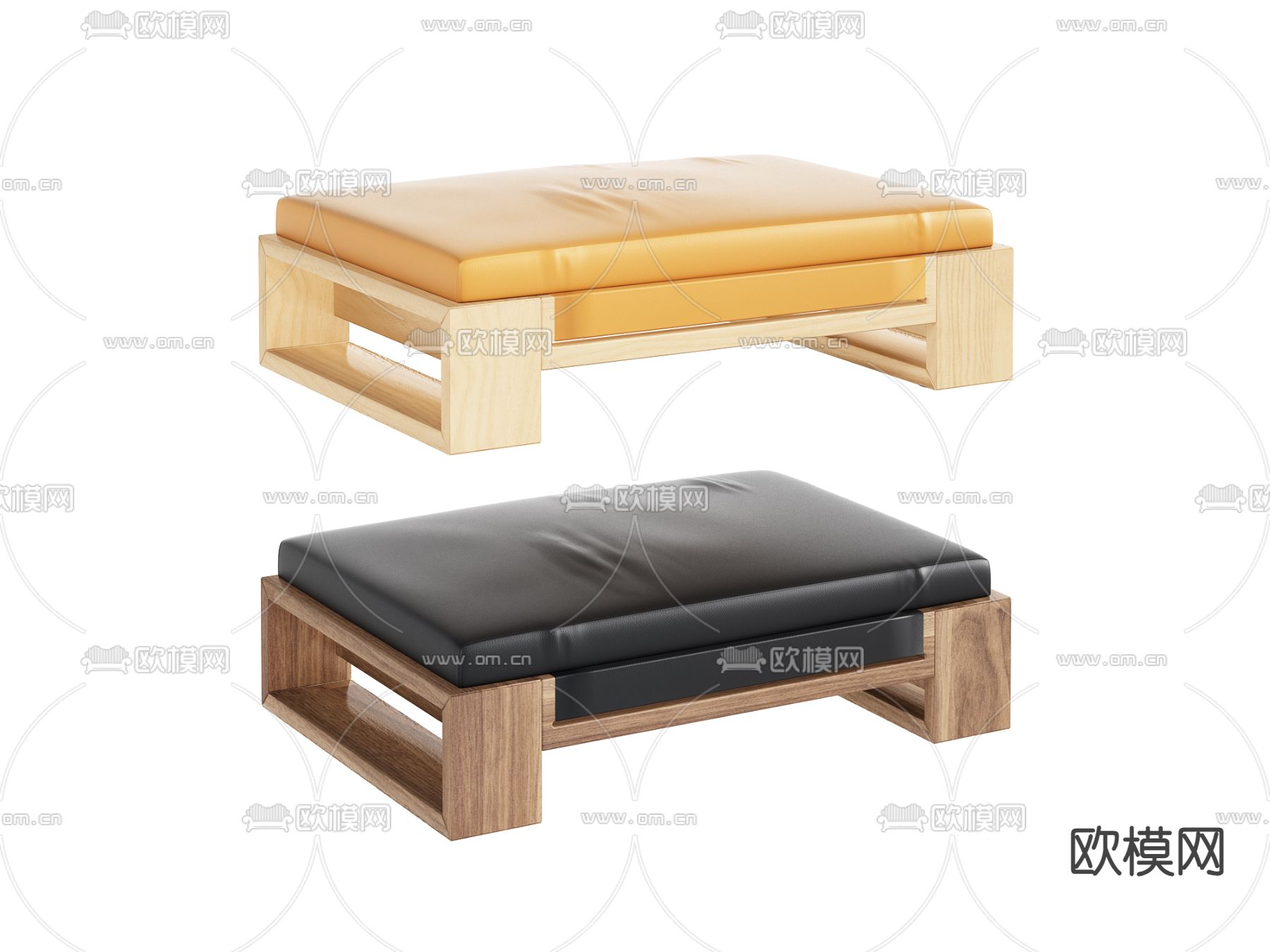 现代脚踏 沙发凳3d模型下载