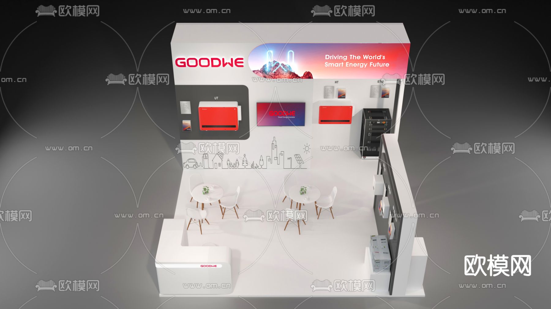 商品货架展示 接待处 商品活动3d模型下载（渲染图2）