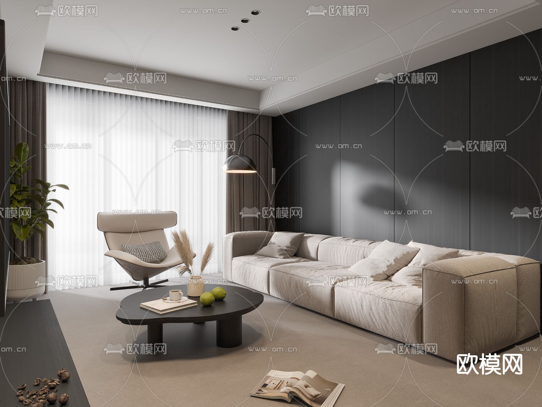 暗黑客厅3d模型下载