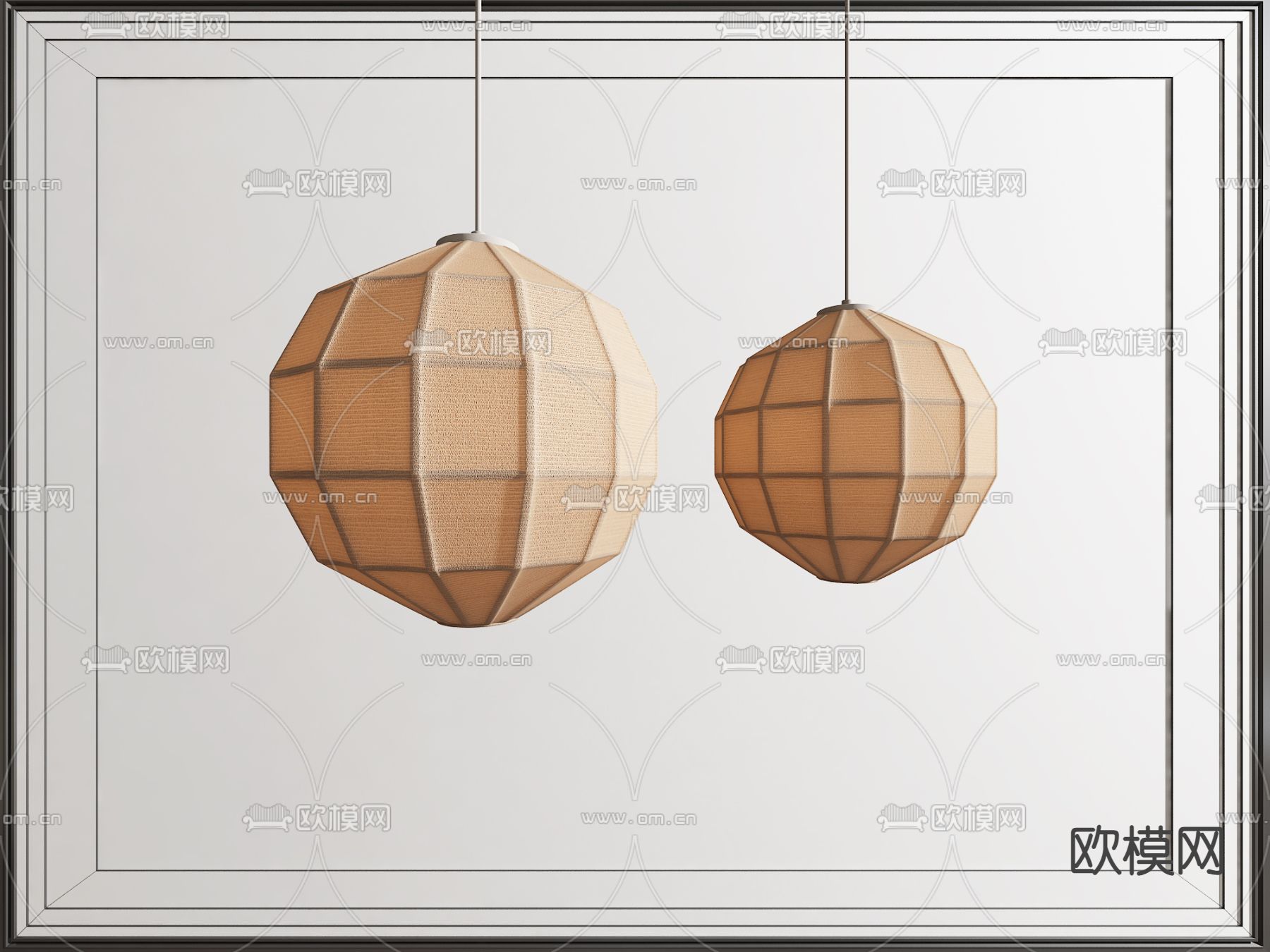 东南亚吊灯 灯笼3d模型下载