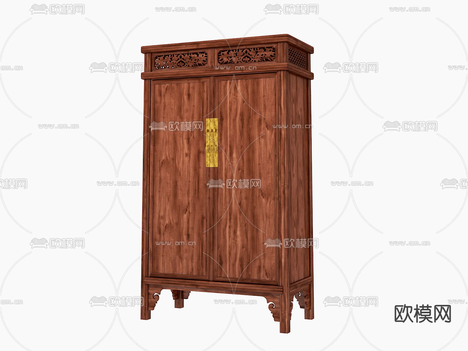 中古风衣柜3d模型下载