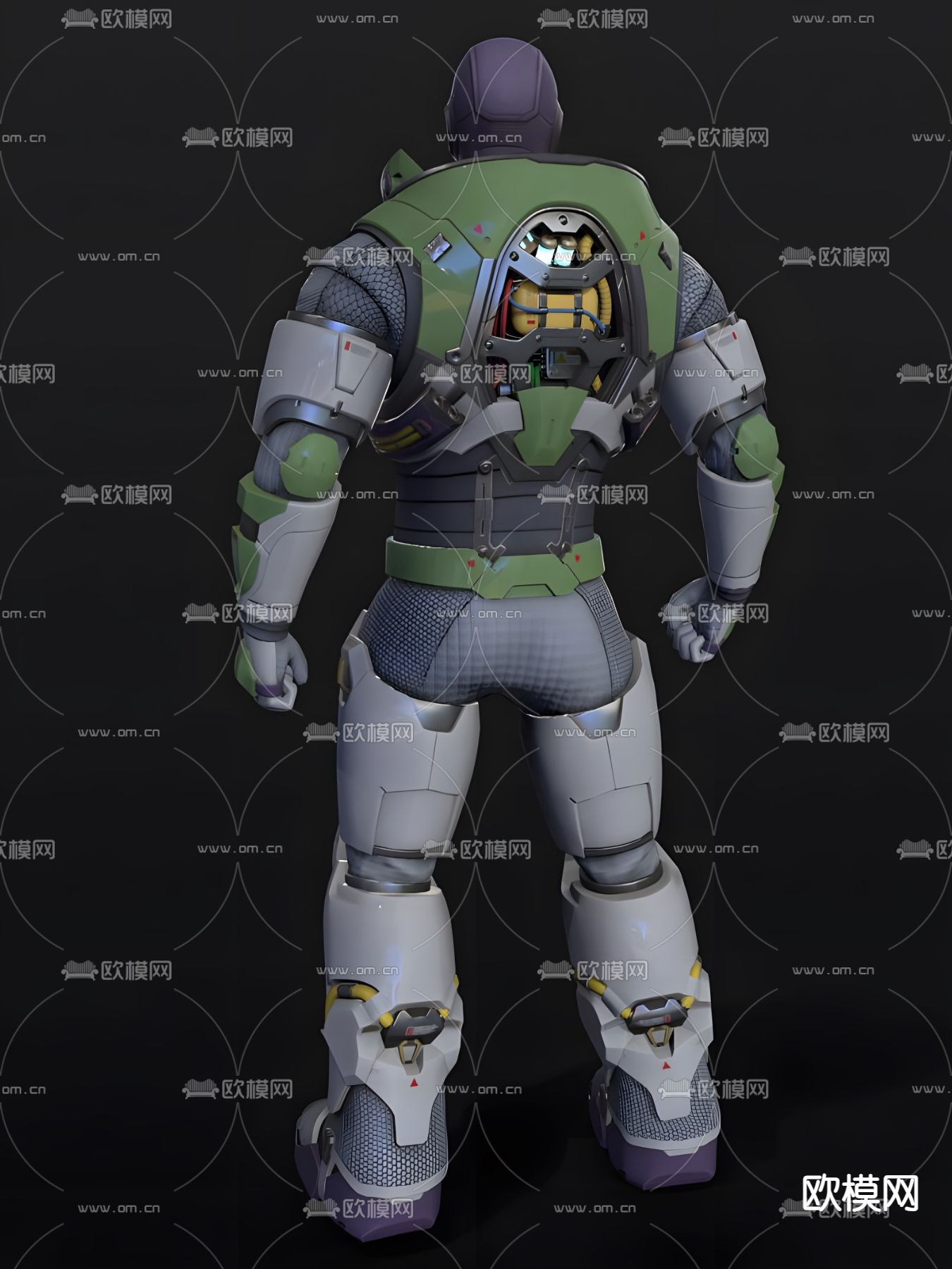 太空骑警3d模型下载（渲染图2）