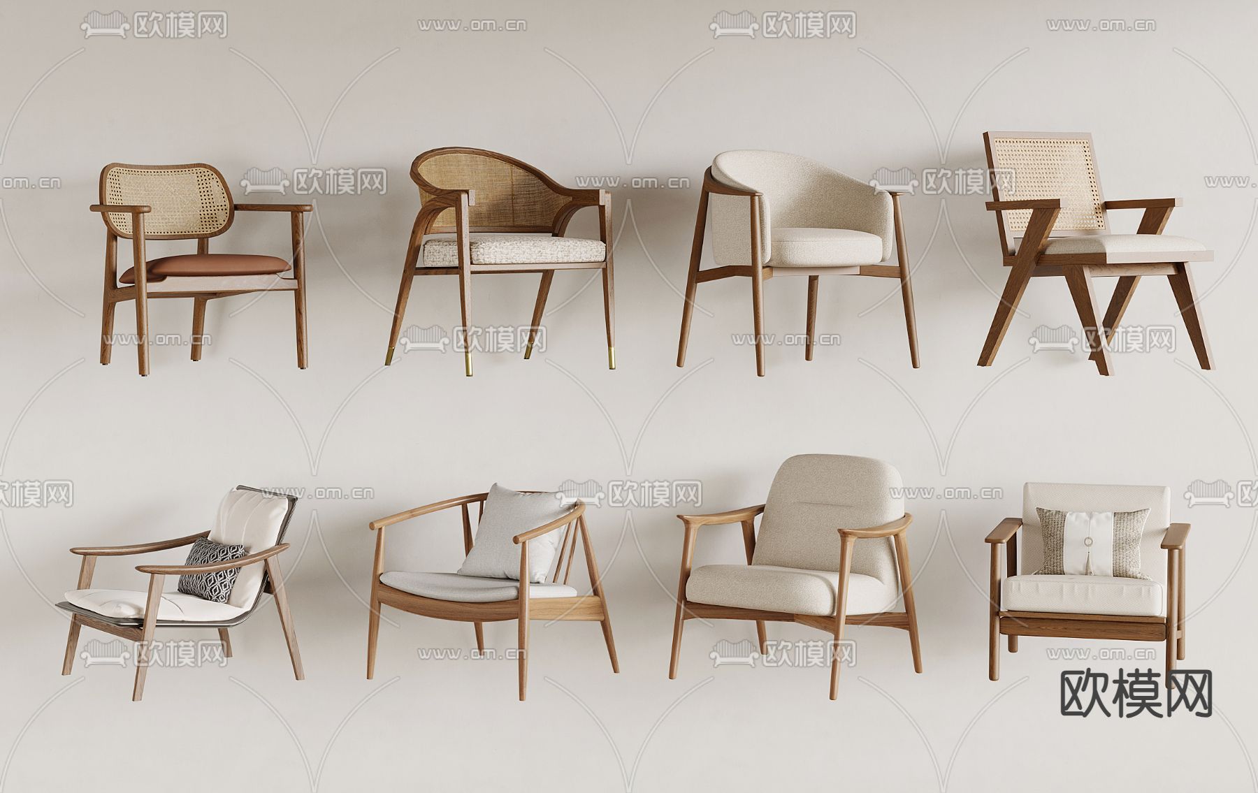 侘寂椅子 休闲椅3d模型下载