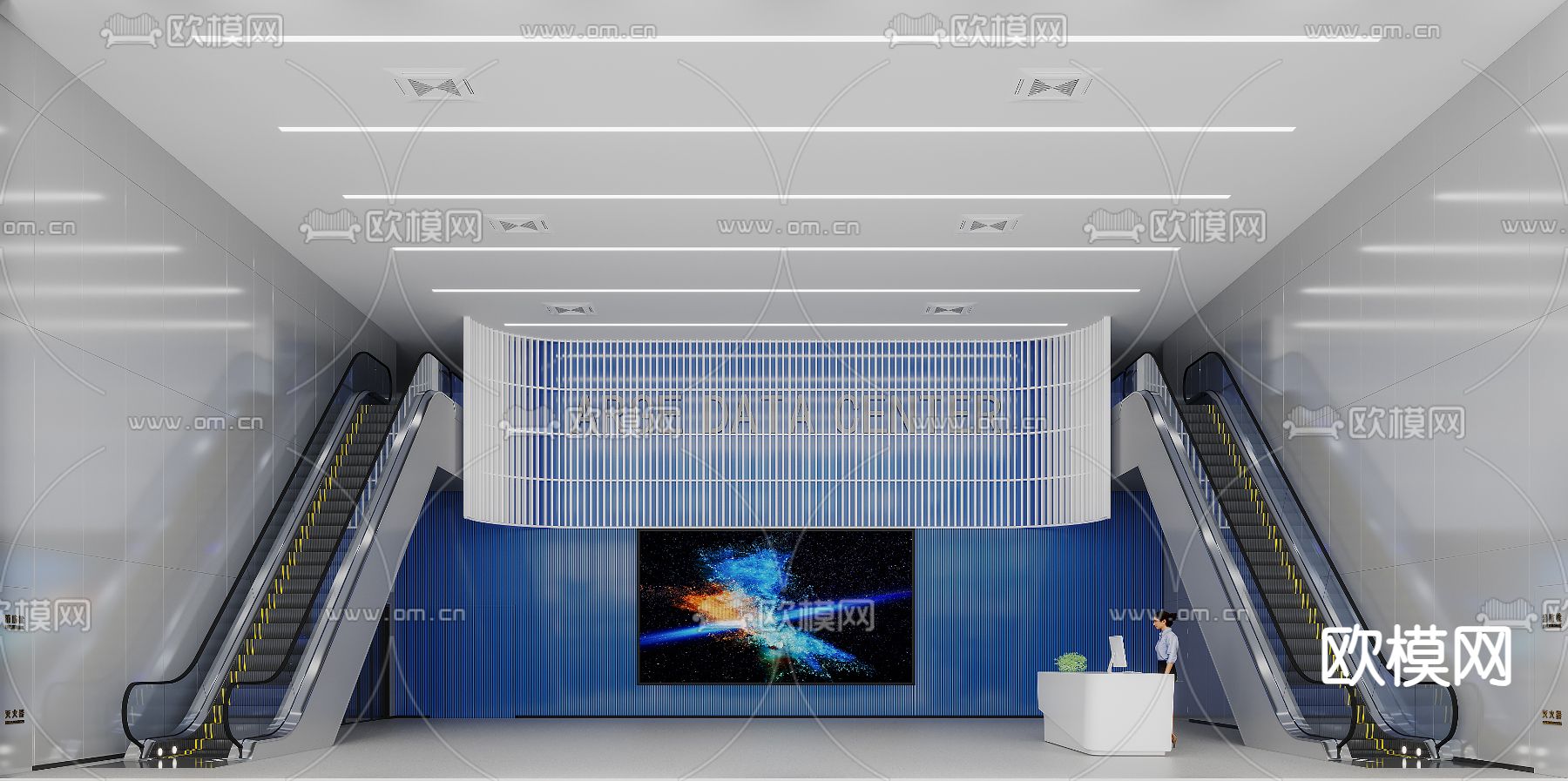 商场背景墙3d模型下载