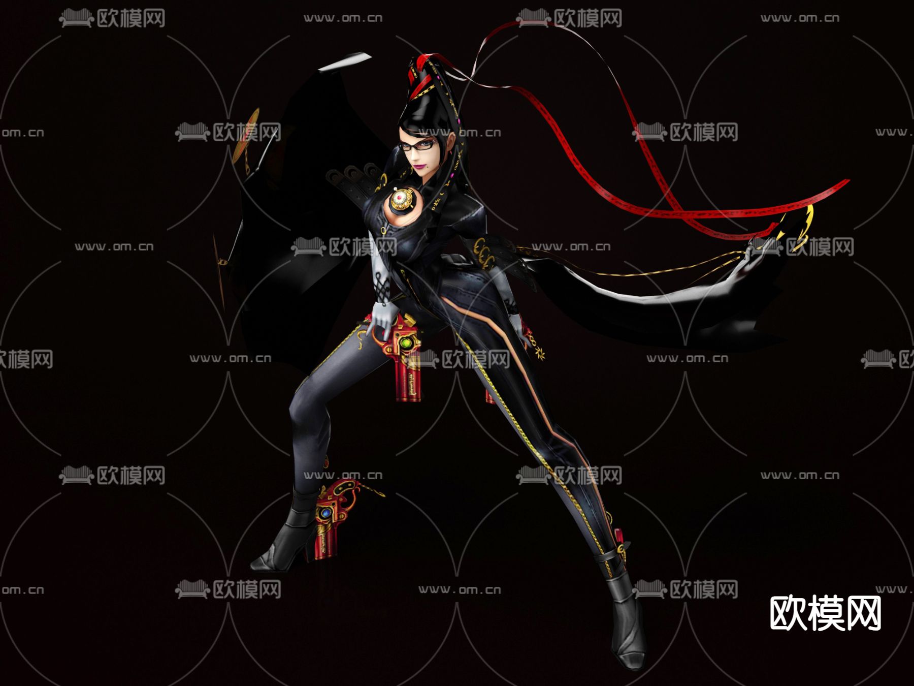 游戏人物 虚拟人物 猎天使魔女3d模型下载（渲染图1）