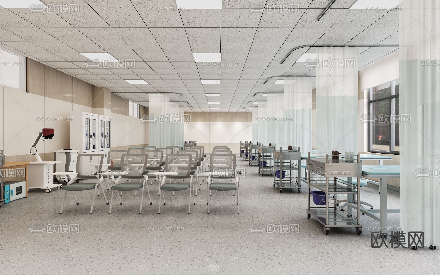 中医实训室3d模型下载（渲染图2）