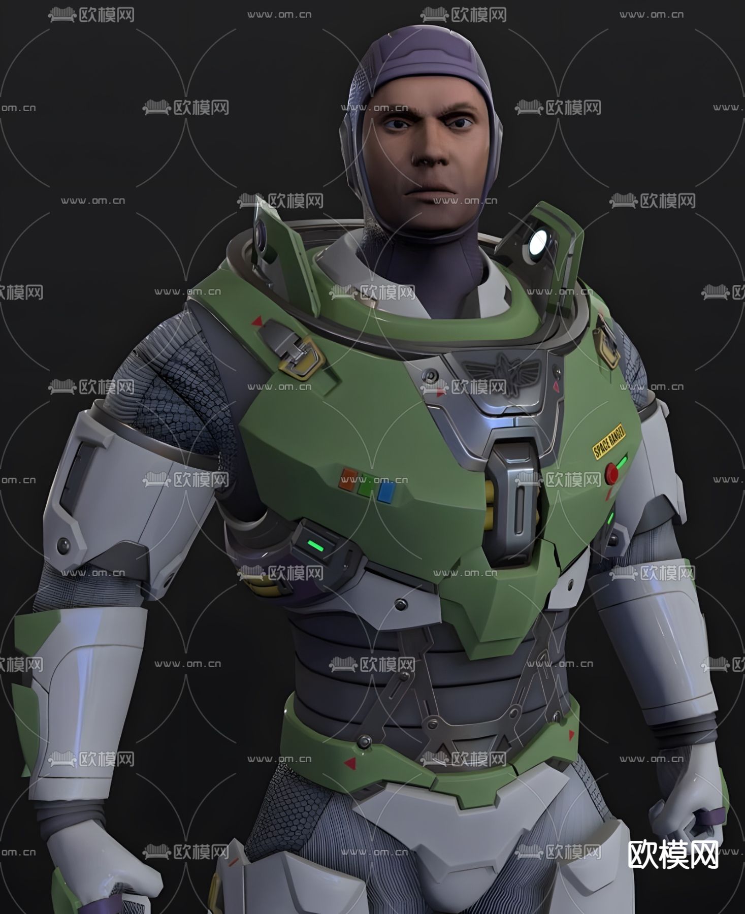 太空骑警3d模型下载（渲染图3）