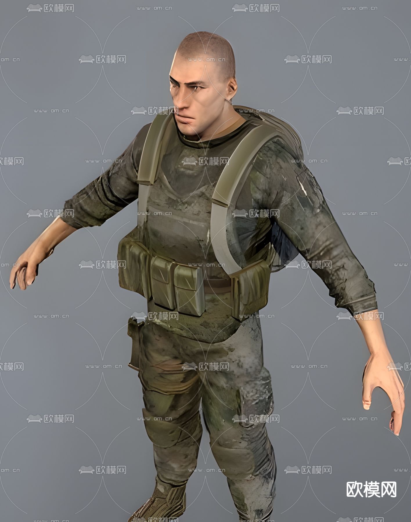 士兵 特种兵3d模型下载（渲染图1）
