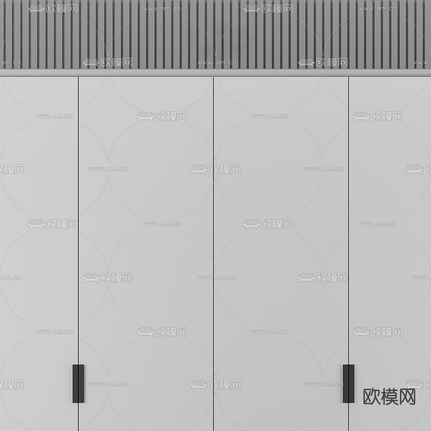 现代衣柜3d模型下载