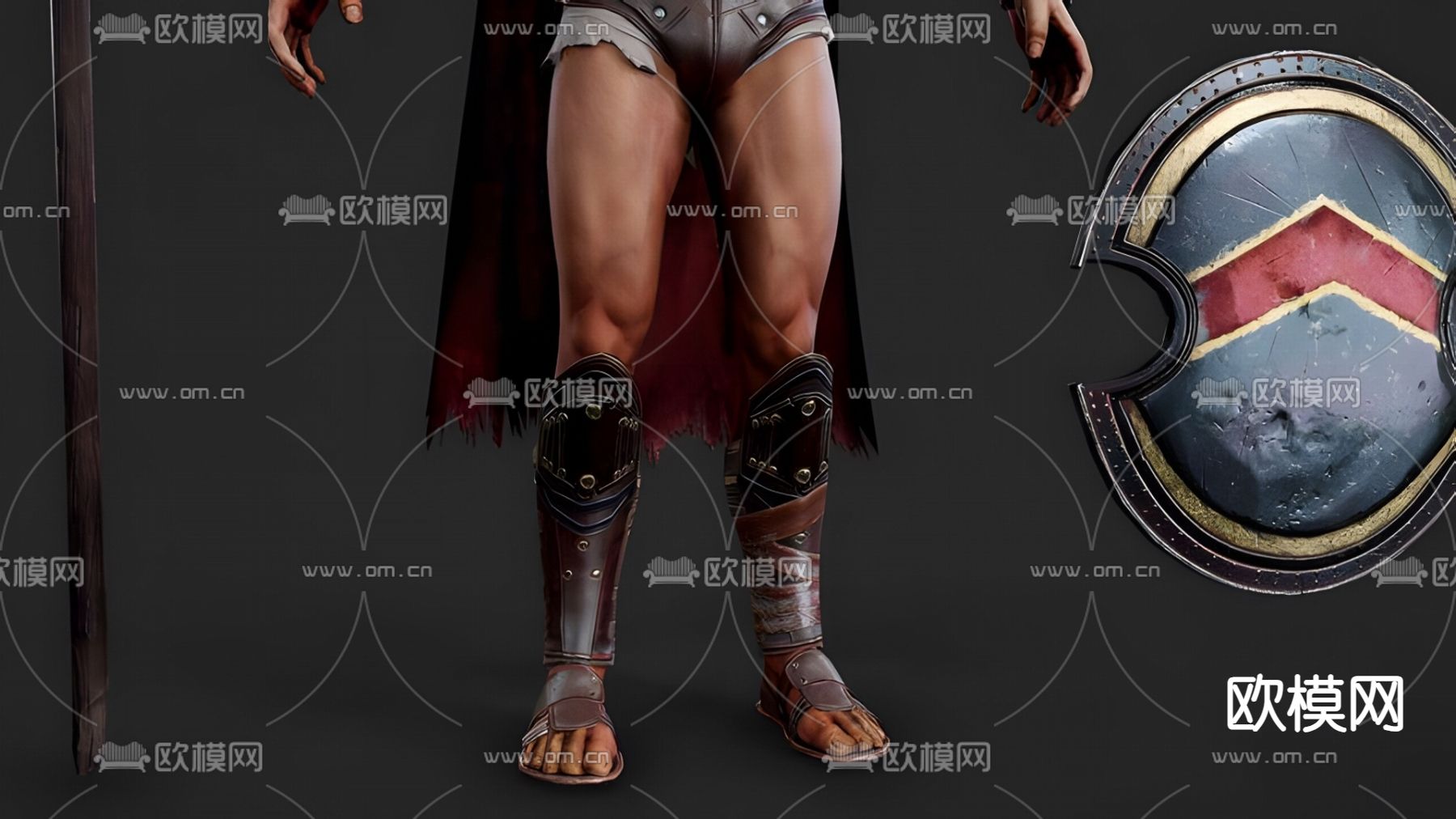 斯巴达勇士3d模型下载（渲染图3）