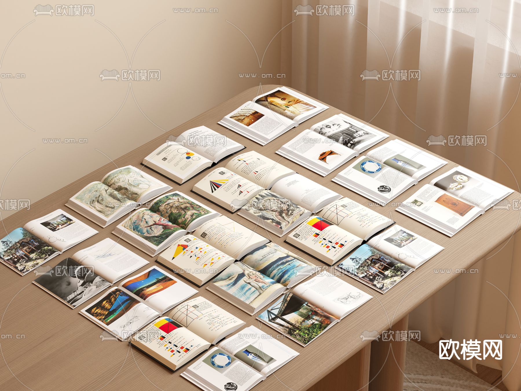 书本 书籍 图书 书刊 杂志su模型下载（渲染图2）