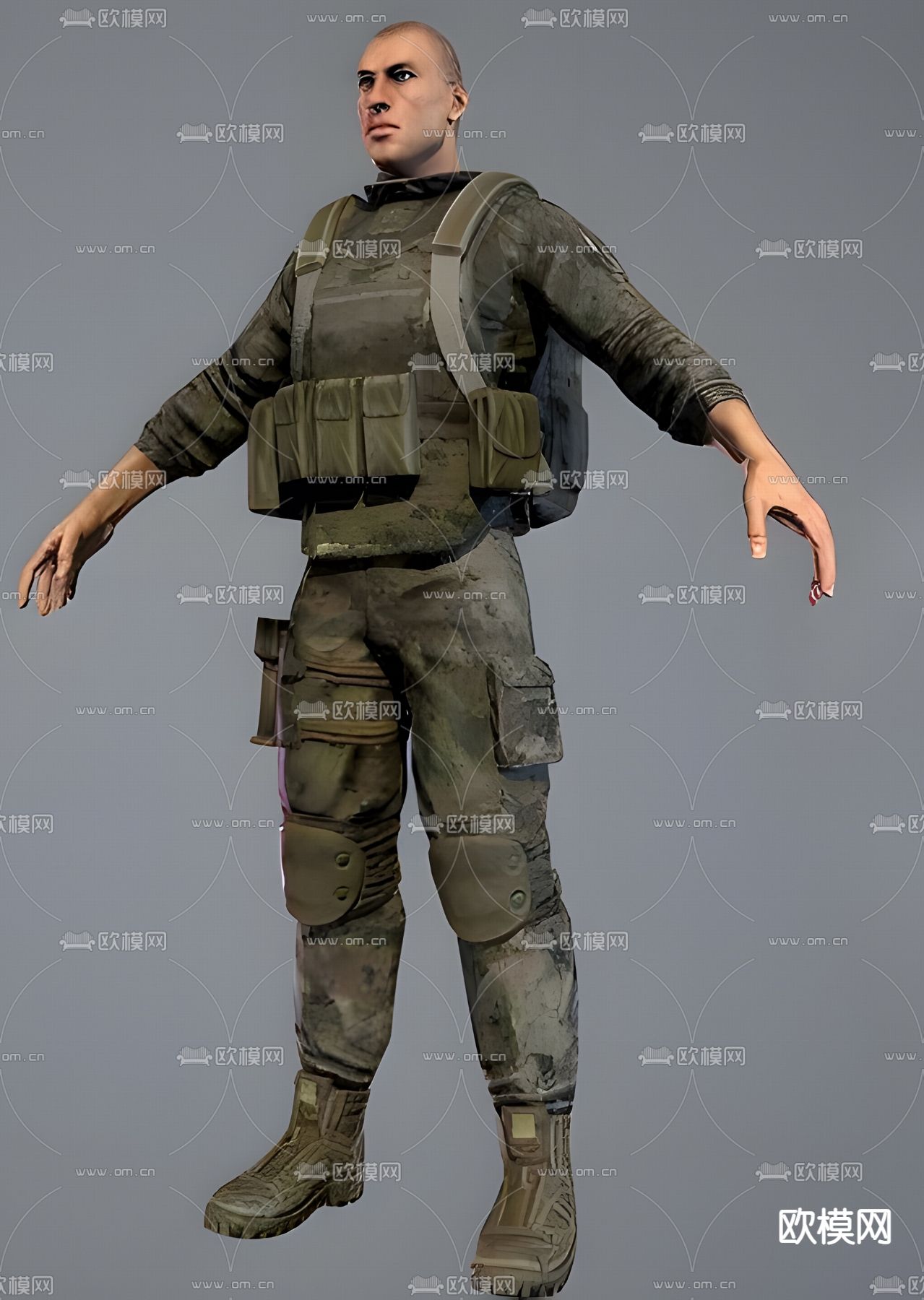 士兵 特种兵3d模型下载（渲染图2）