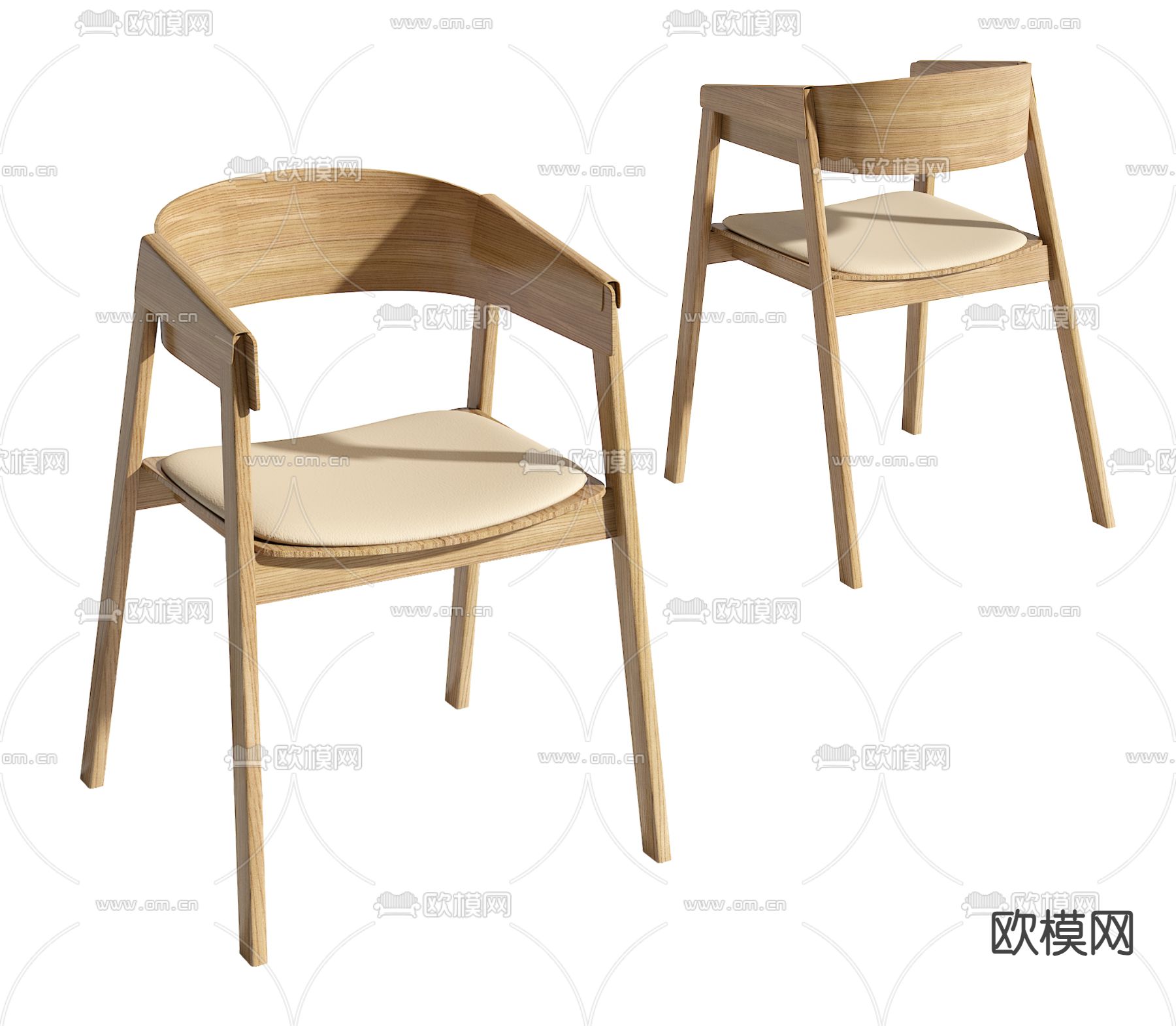 Muuto 椅子 餐椅3d模型下载