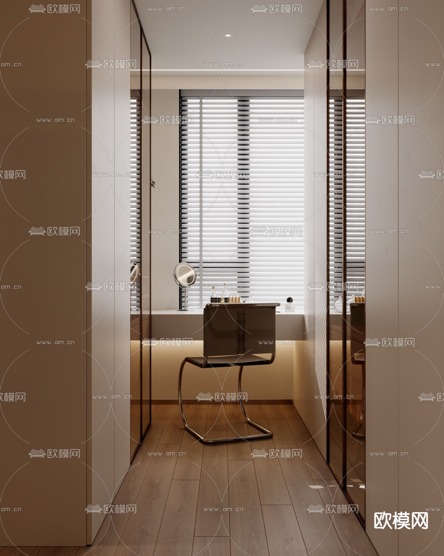 侘寂卧室 主人房 主卧3d模型下载（渲染图5）