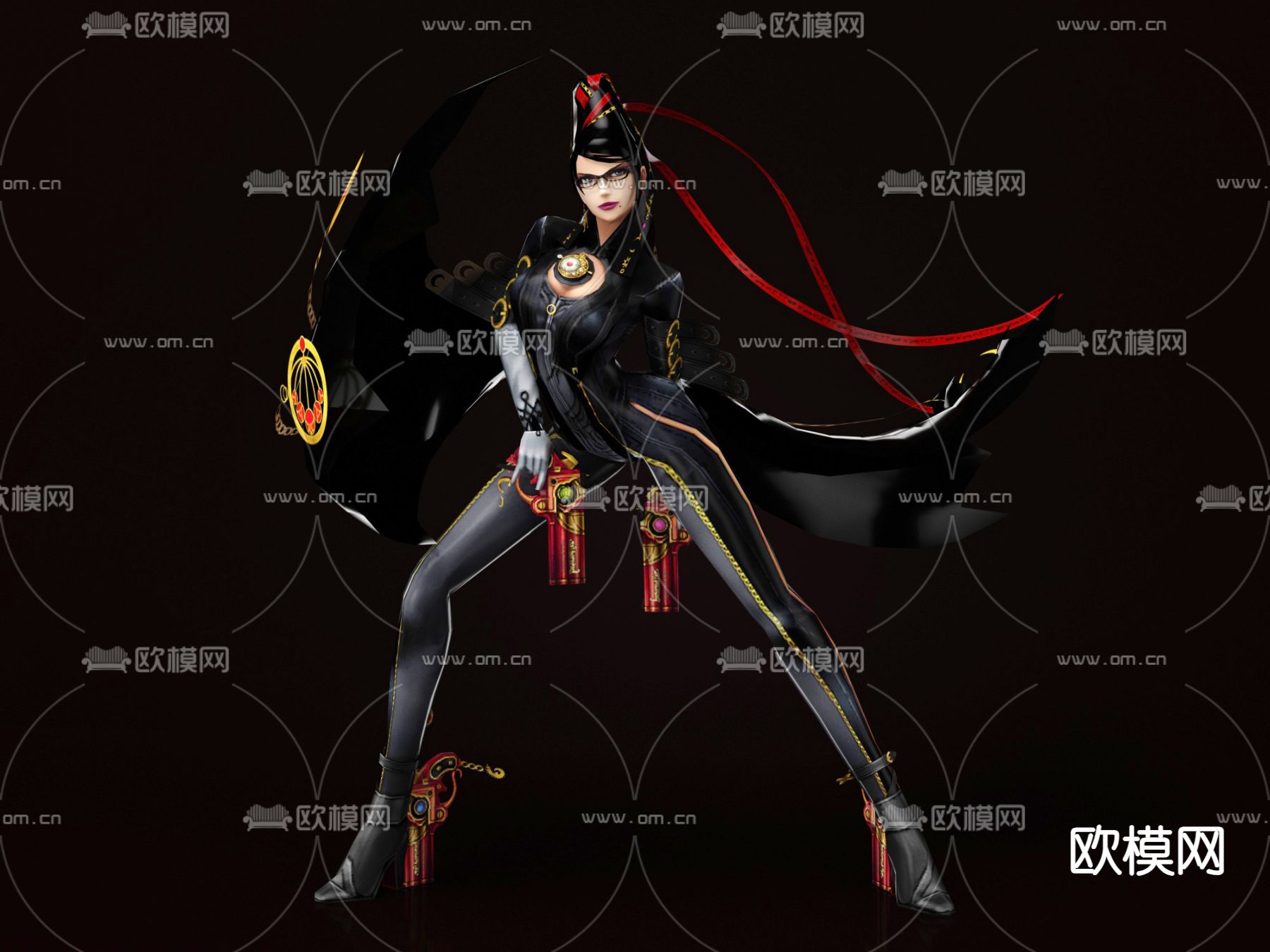 游戏人物 虚拟人物 猎天使魔女3d模型下载（渲染图2）