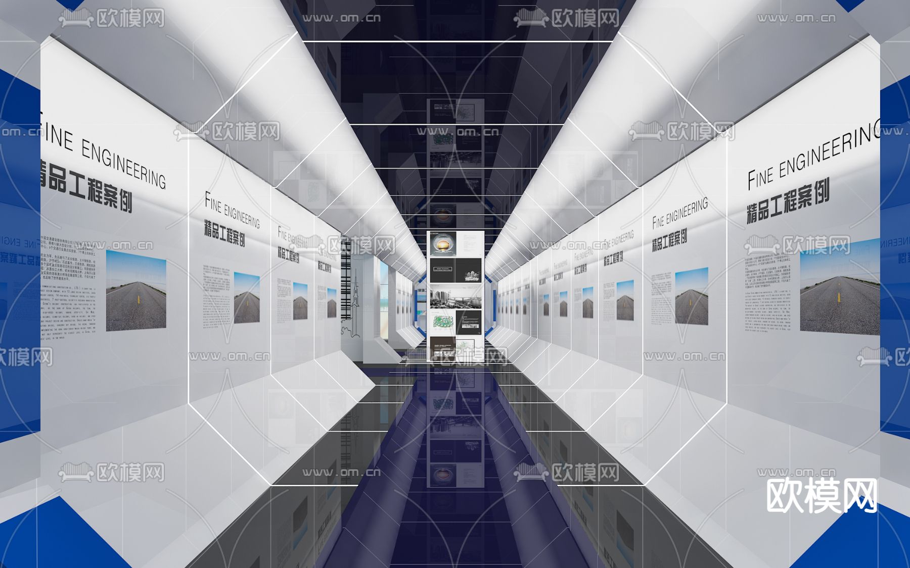 现代科技企业展厅su模型下载（渲染图2）