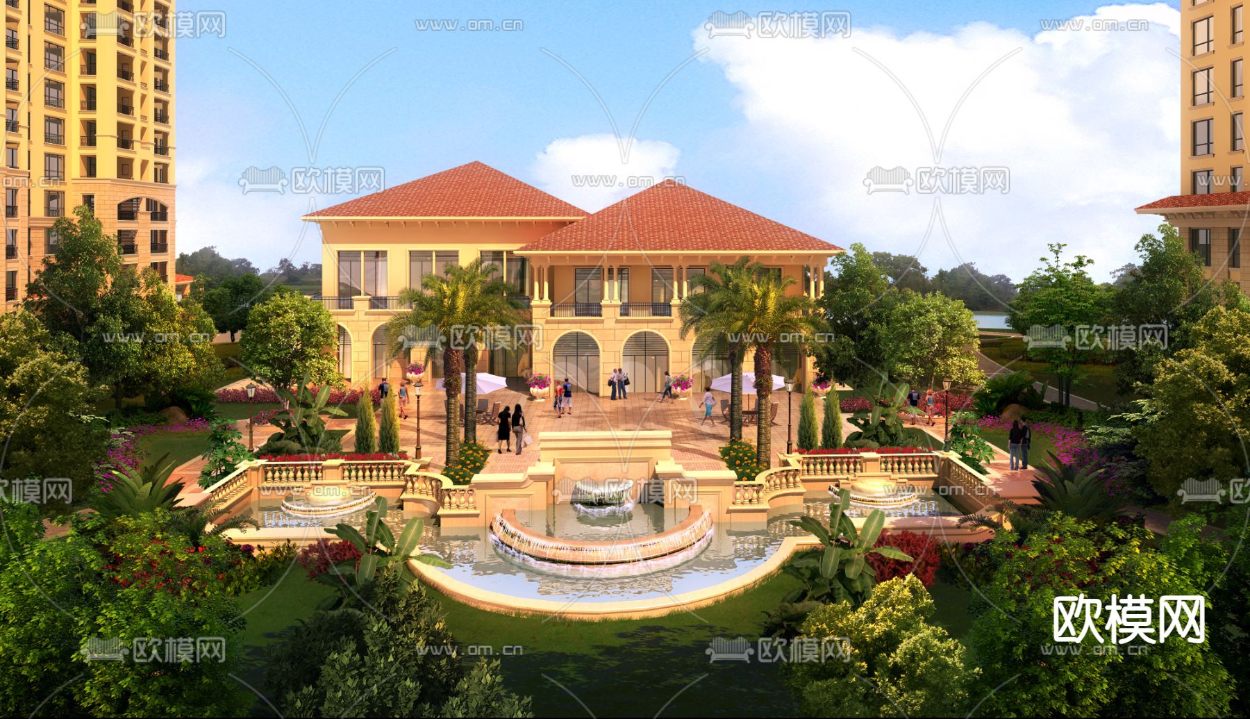 欧式住宅楼psd下载