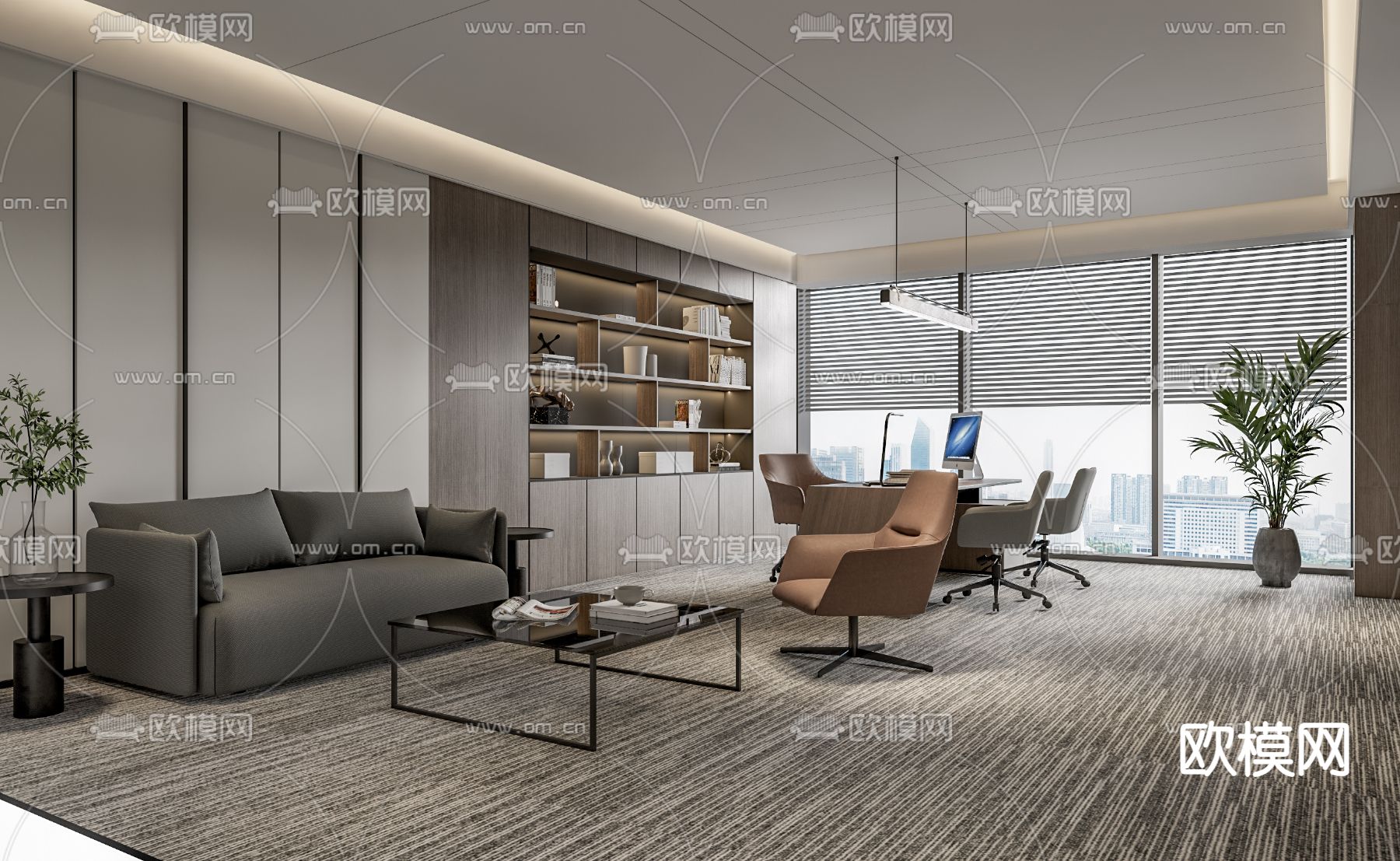 总经理室 董事长室3d模型下载
