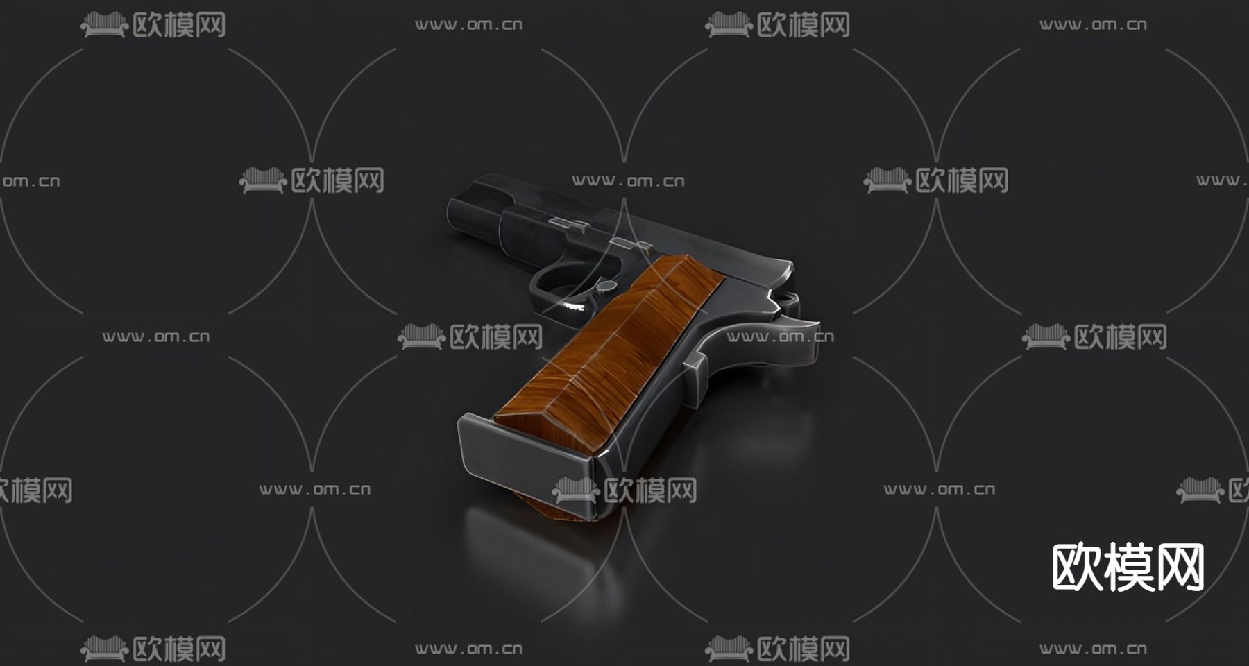手枪3d模型下载（渲染图3）