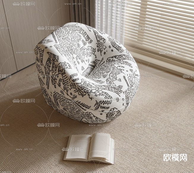 法式沙发 单人沙发3d模型下载