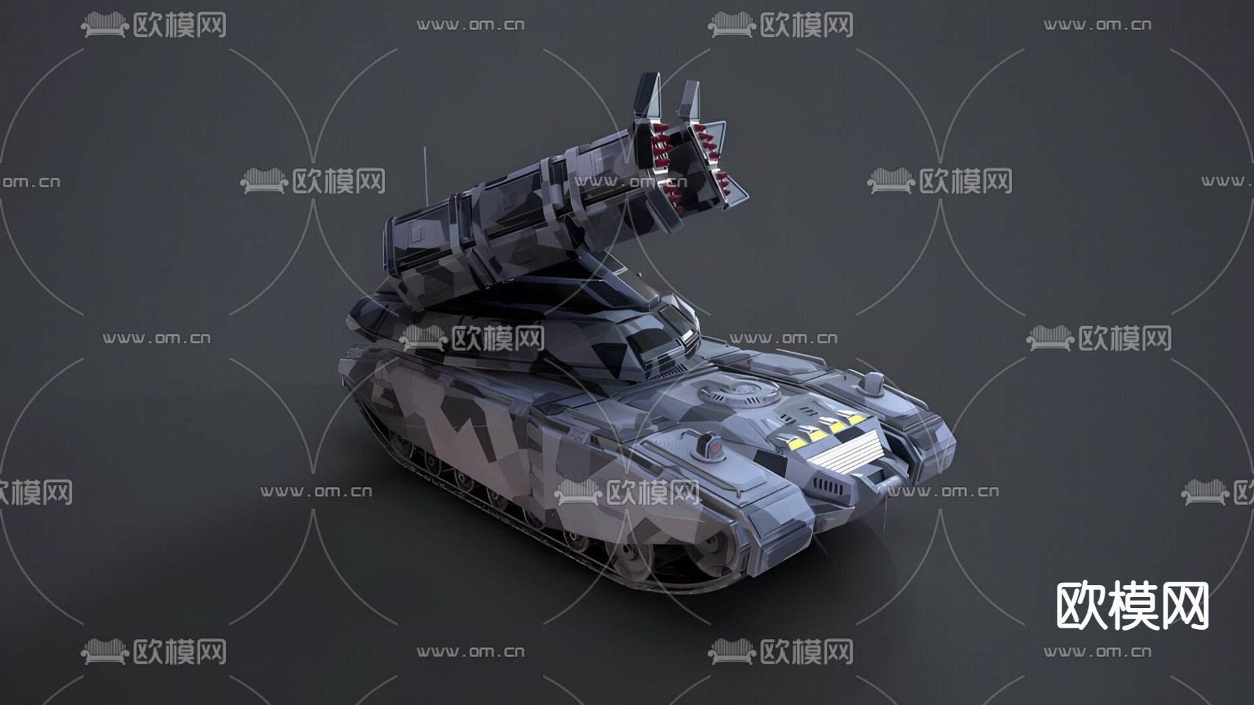 迷彩坦克 潮玩 玩具 手办3d模型下载（渲染图3）