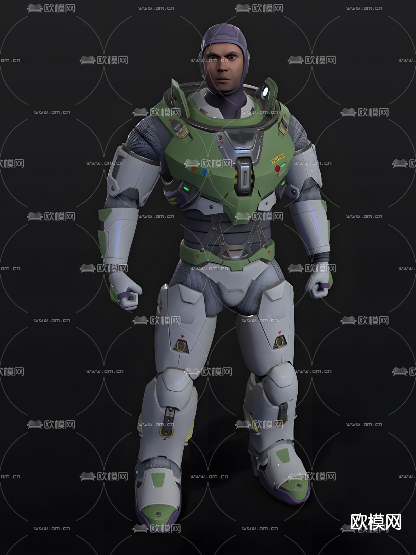 太空骑警3d模型下载（渲染图1）