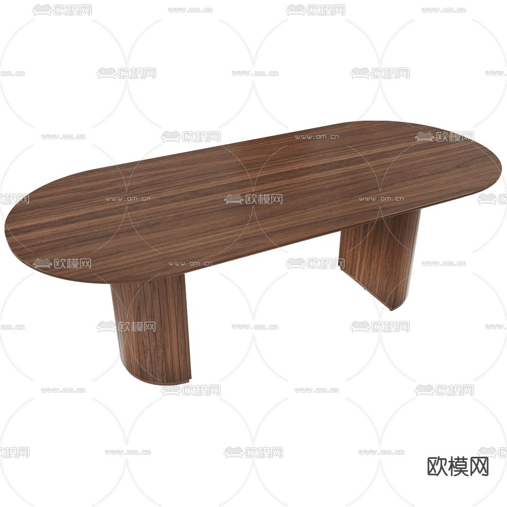 Angel Cerda 椭圆餐桌3d模型下载