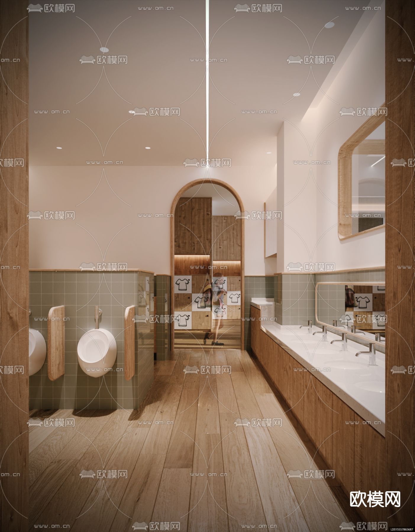 幼儿园卫生间 洗手台3d模型下载