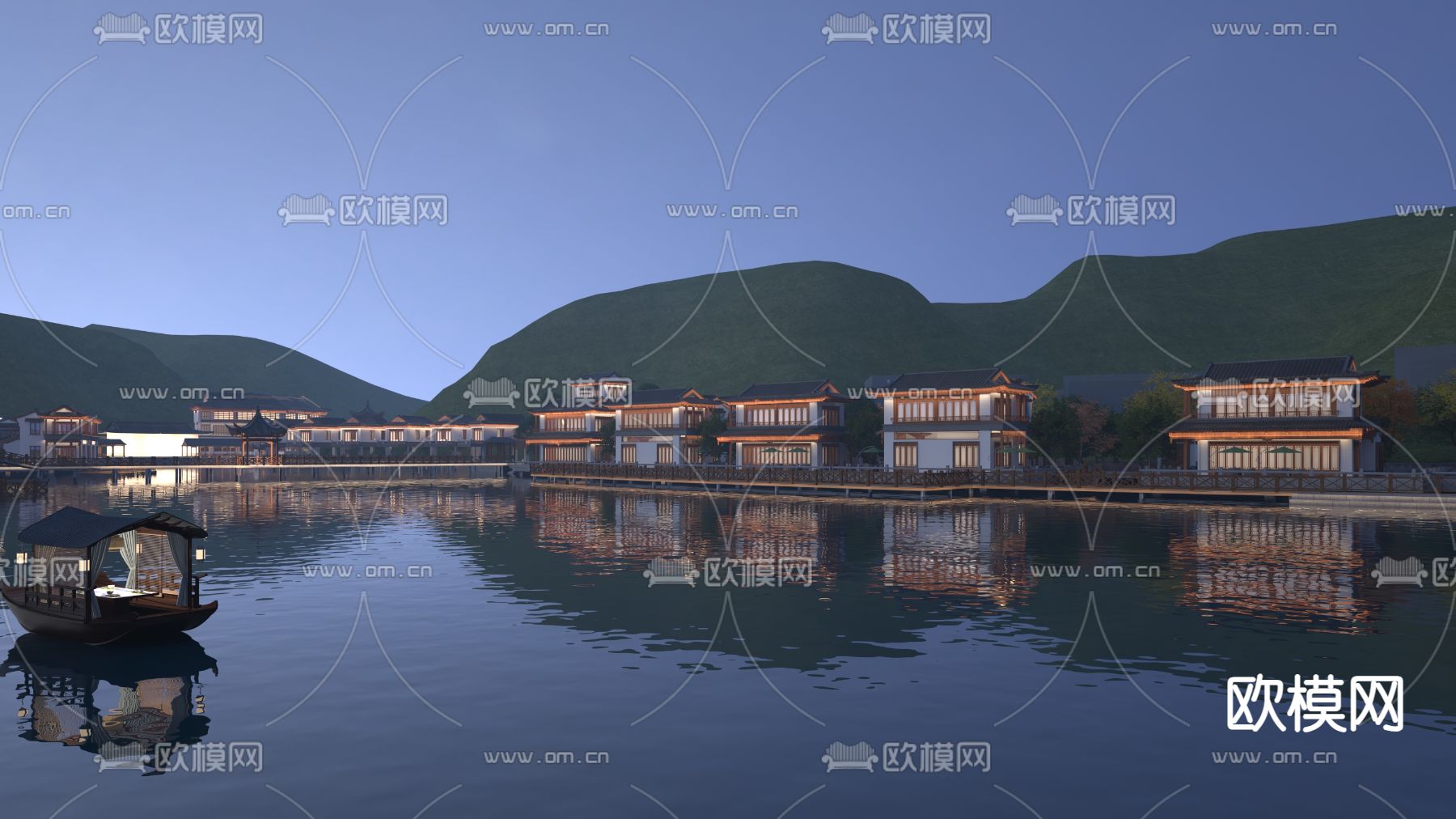 度假区 度假酒店3d模型下载_ID15133750_3dmax免费模型-欧模网