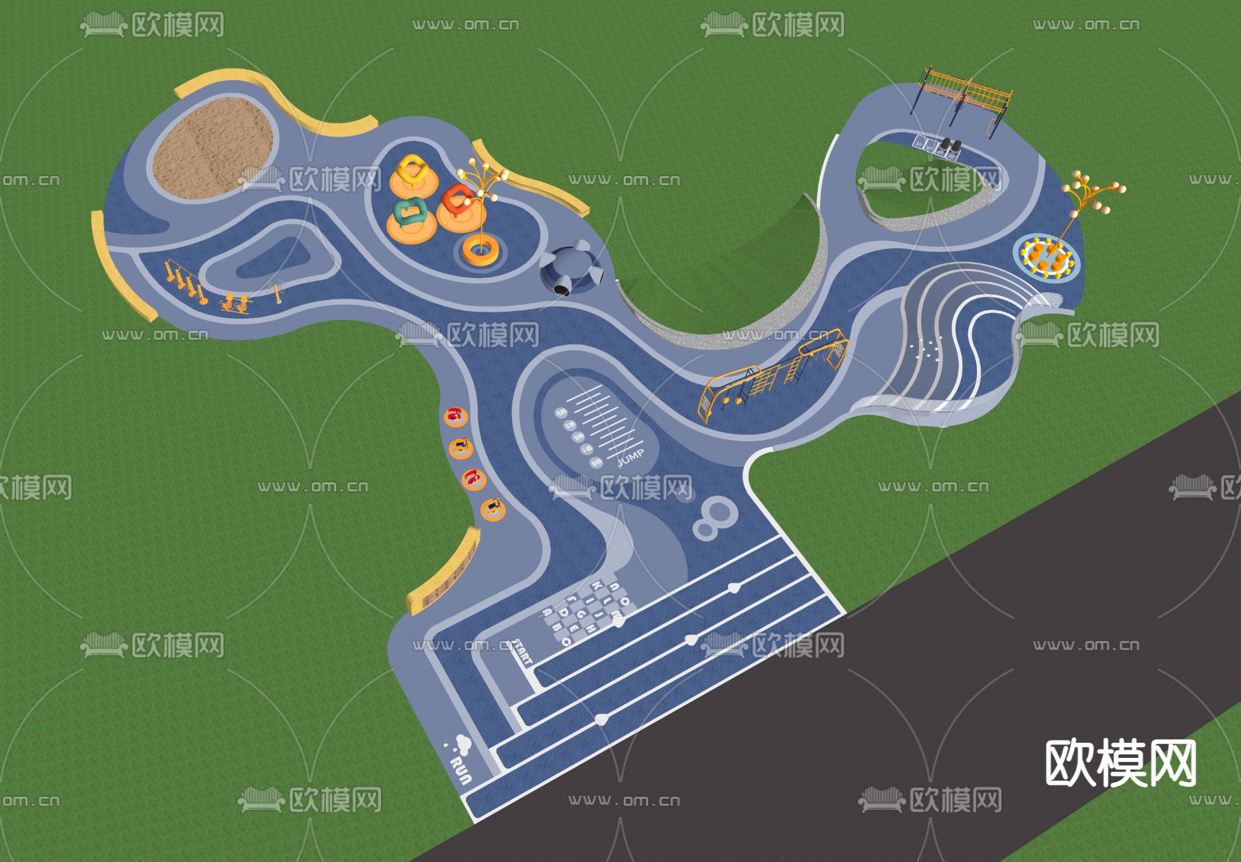 现代儿童活动区su模型