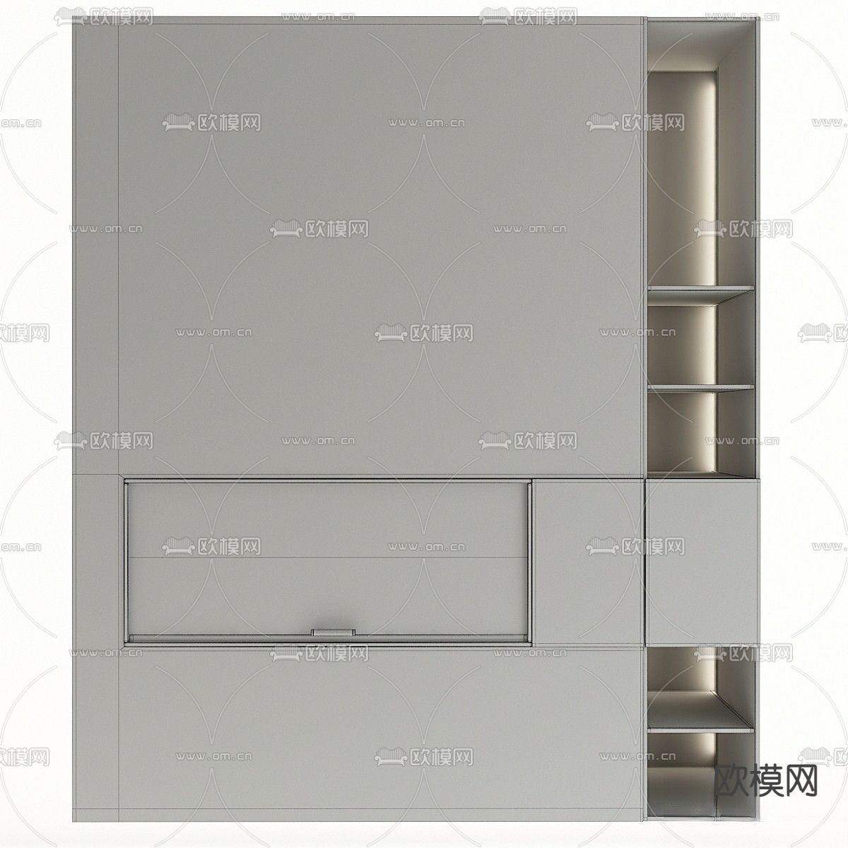 Fireplace 壁炉3d模型下载（渲染图2）