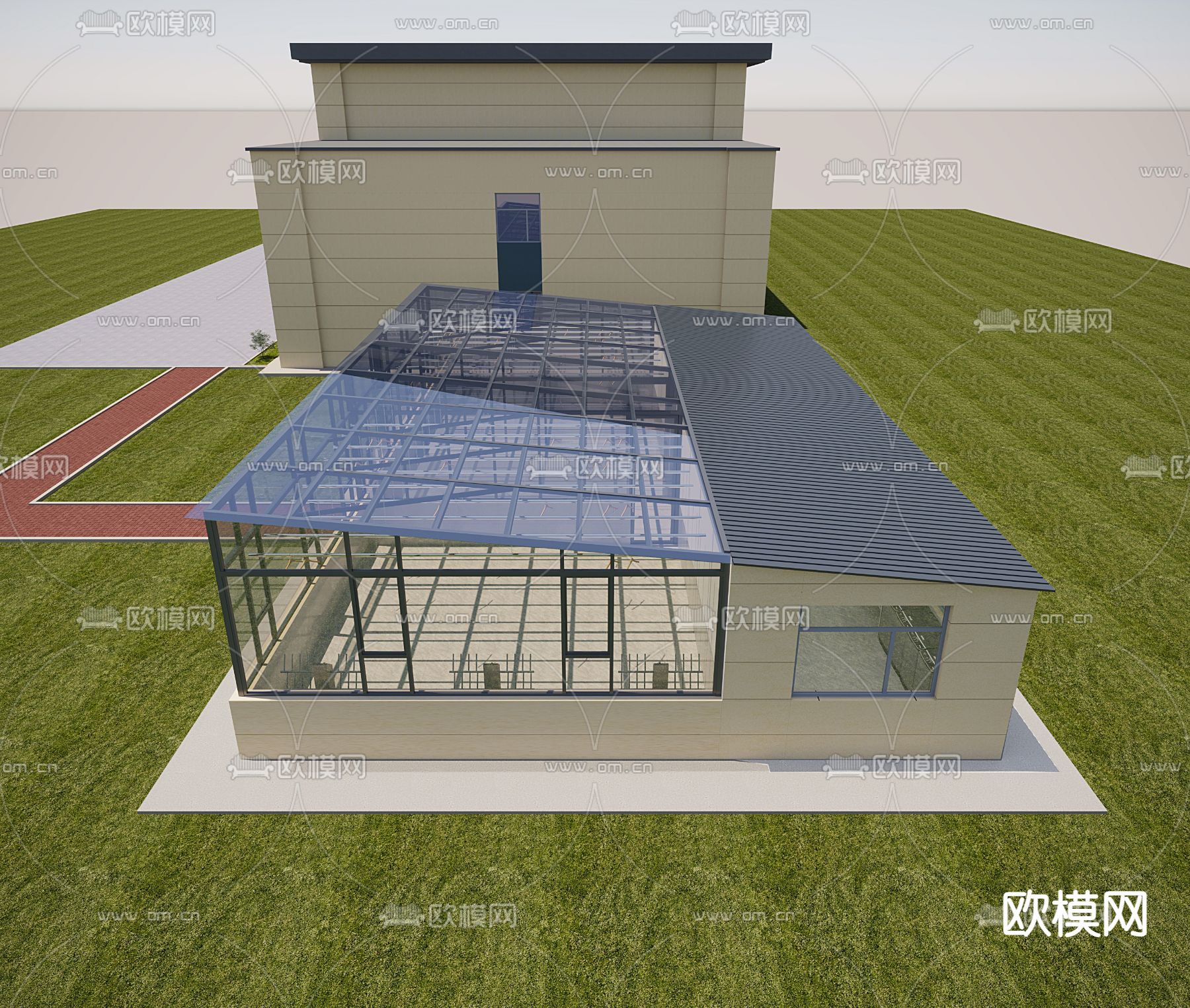 晾衣房 阳光房 屋顶花园3d模型下载（渲染图4）