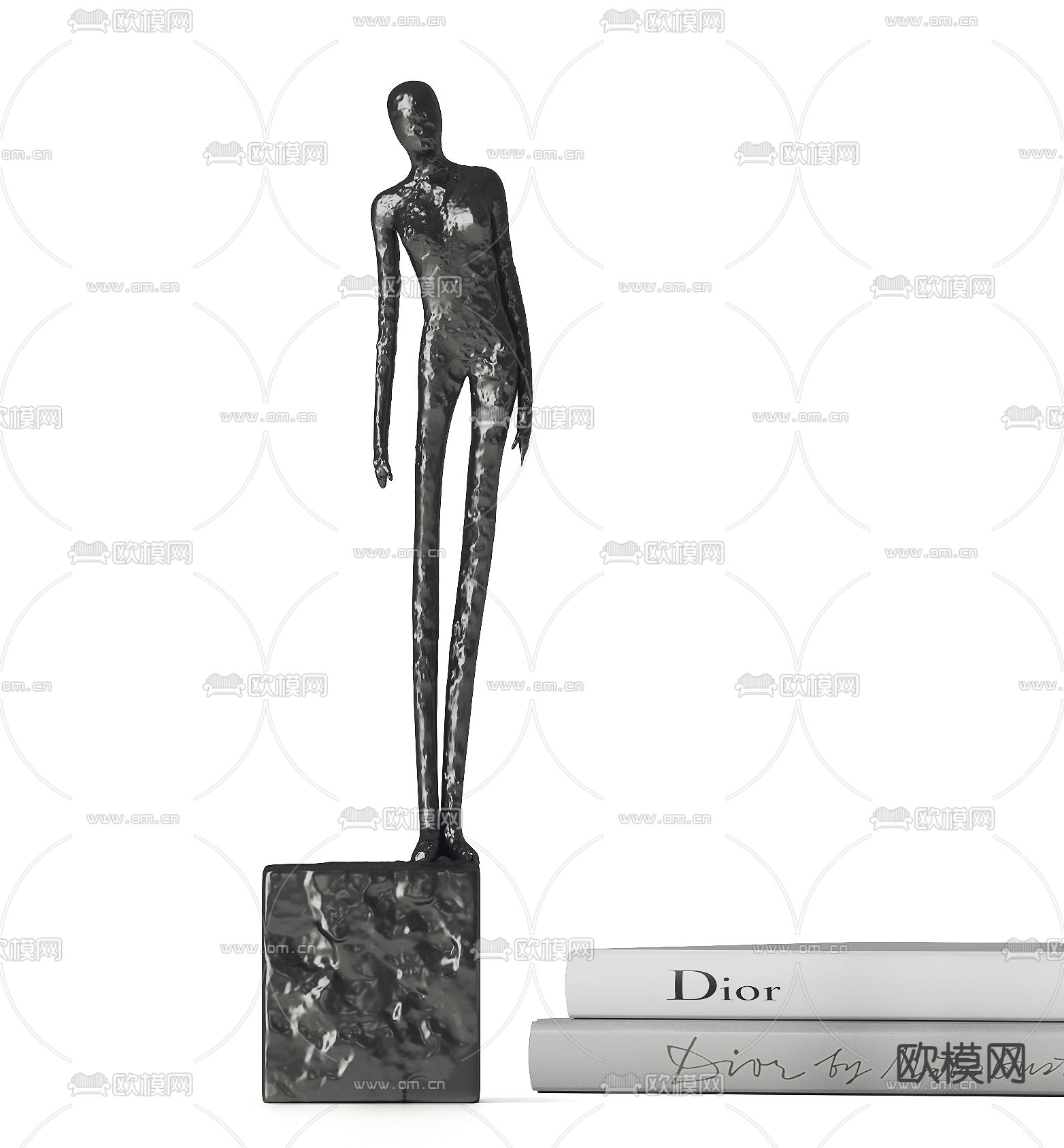 人物雕塑摆件3d模型下载