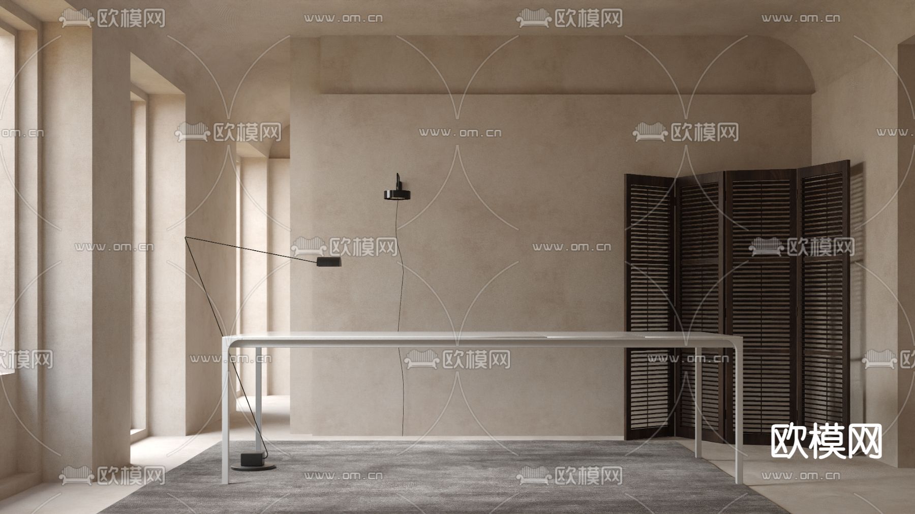 Bonaldo 现代书桌 写字台3d模型下载