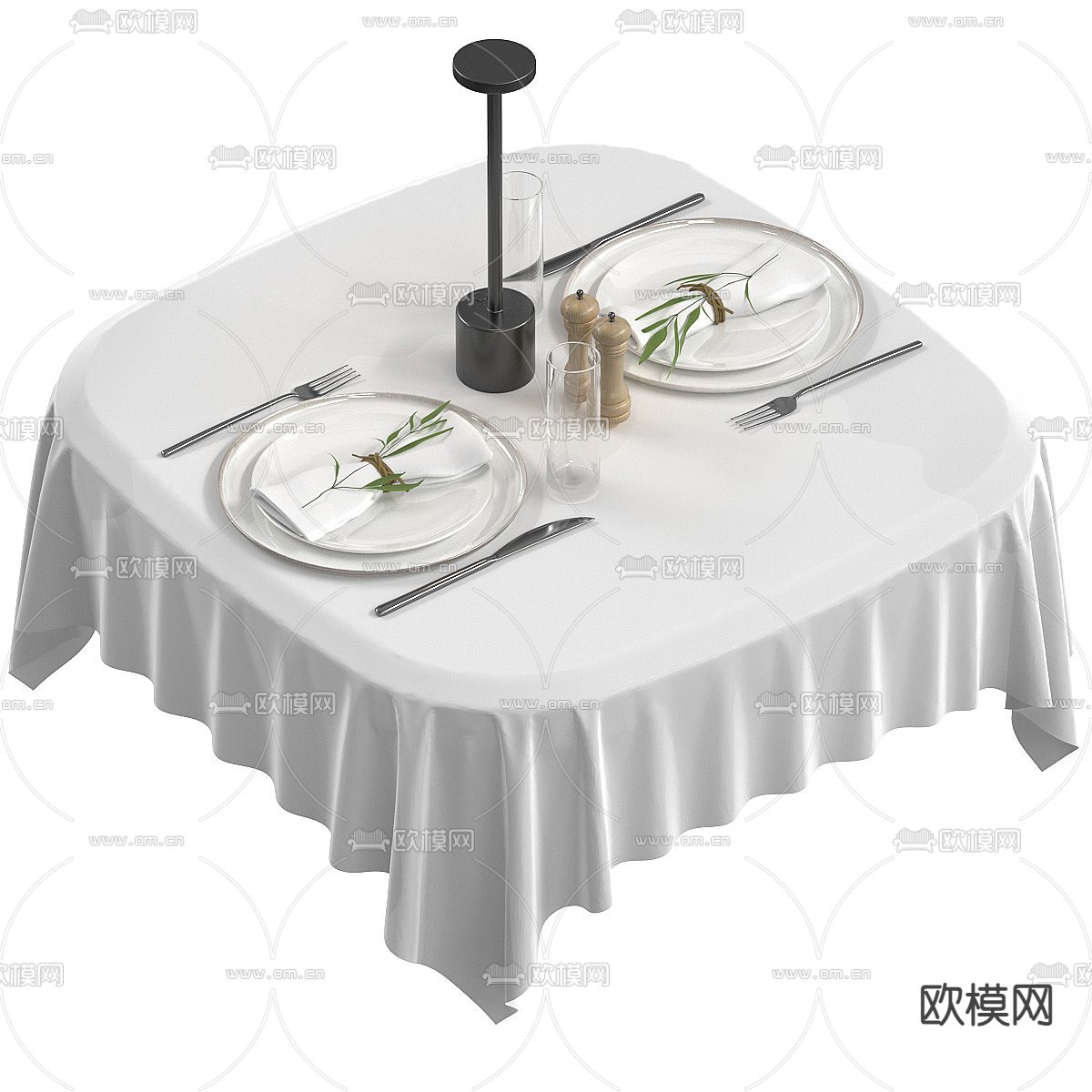 餐桌摆件 餐具 刀叉3d模型下载