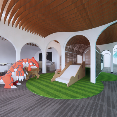  儿童乐园su模型 