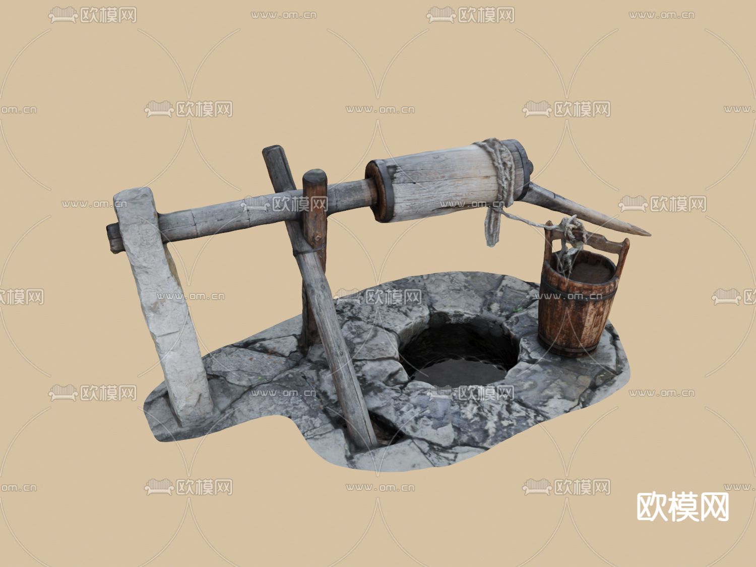观景小井3d模型下载
