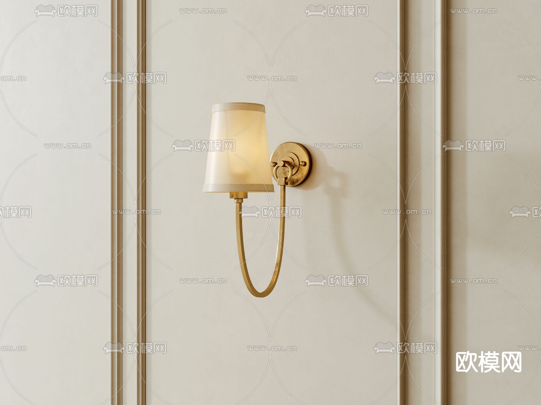 法式壁灯3d模型下载