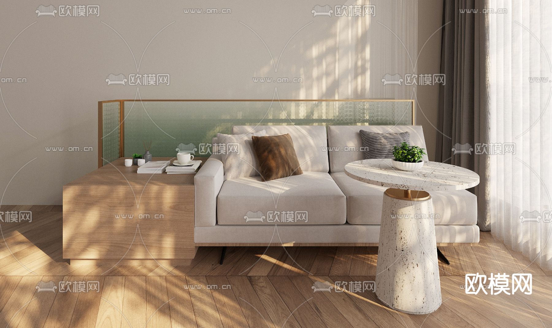 双人沙发3d模型下载