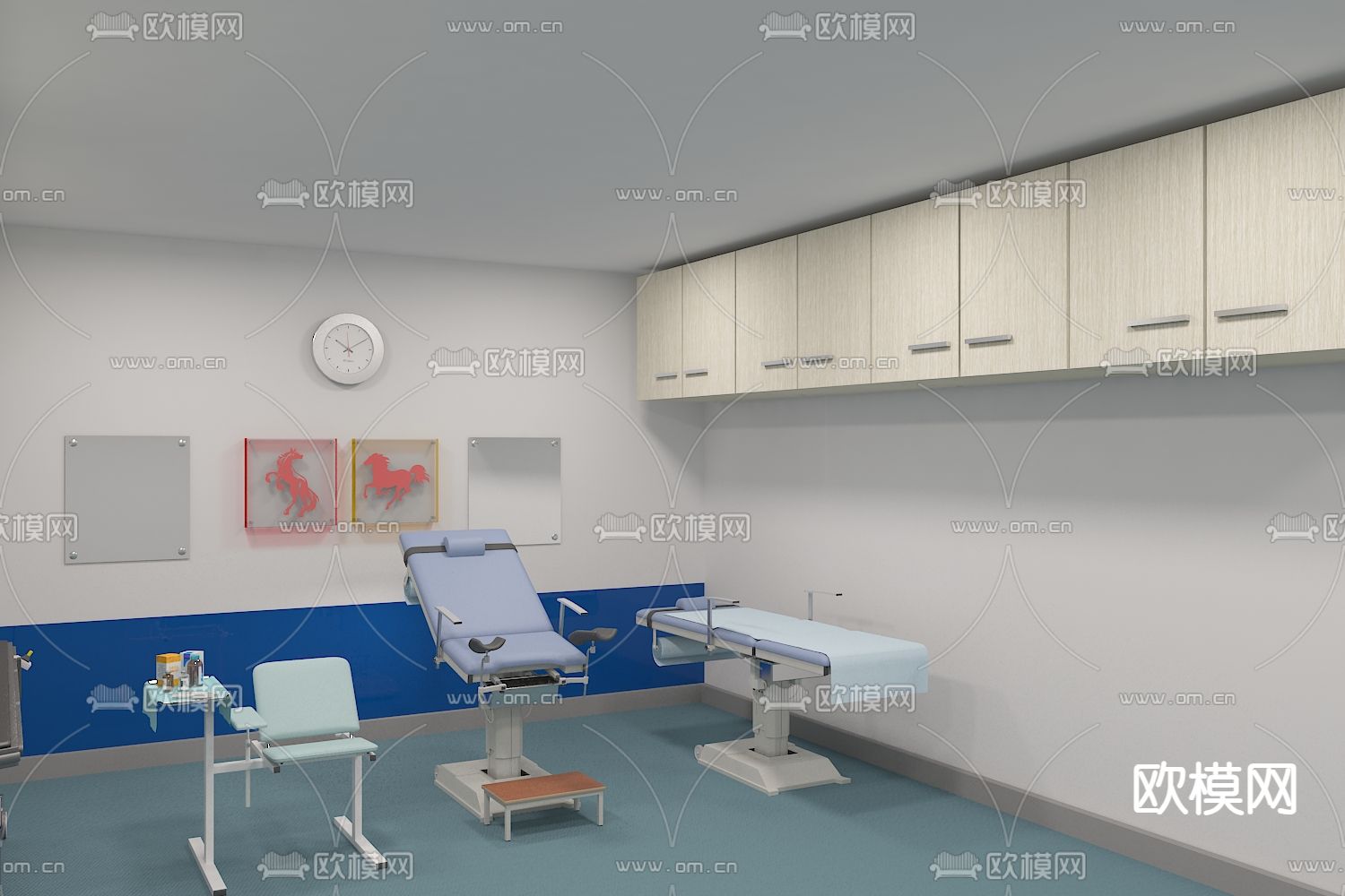 医疗器材 手术床 牙科床3d模型下载（渲染图2）