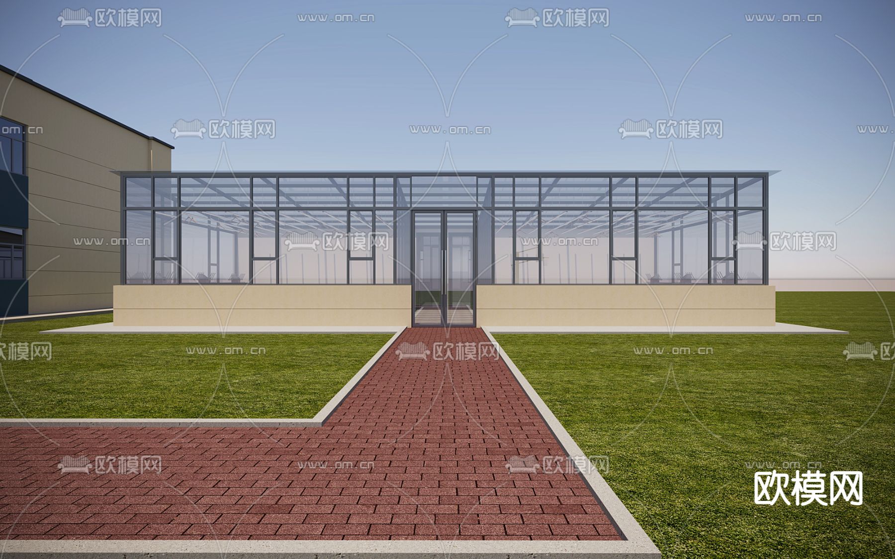 晾衣房 阳光房 屋顶花园3d模型下载（渲染图1）