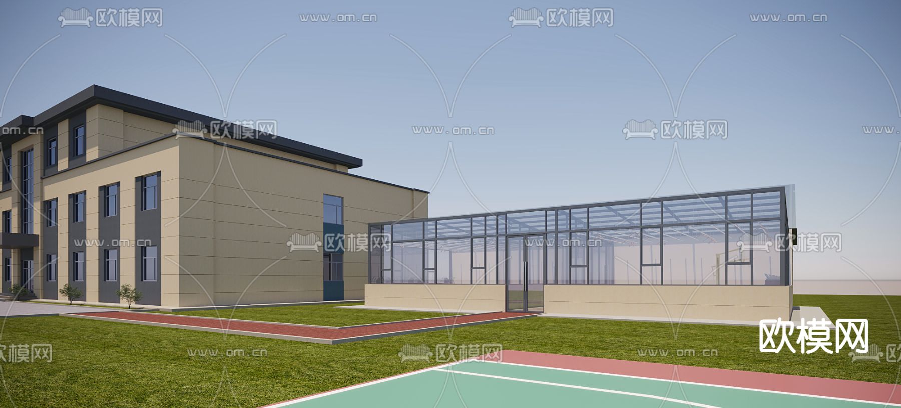 晾衣房 阳光房 屋顶花园3d模型下载（渲染图2）