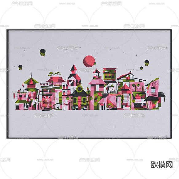 NC Design 卡通画 艺术画 装饰画3d模型下载