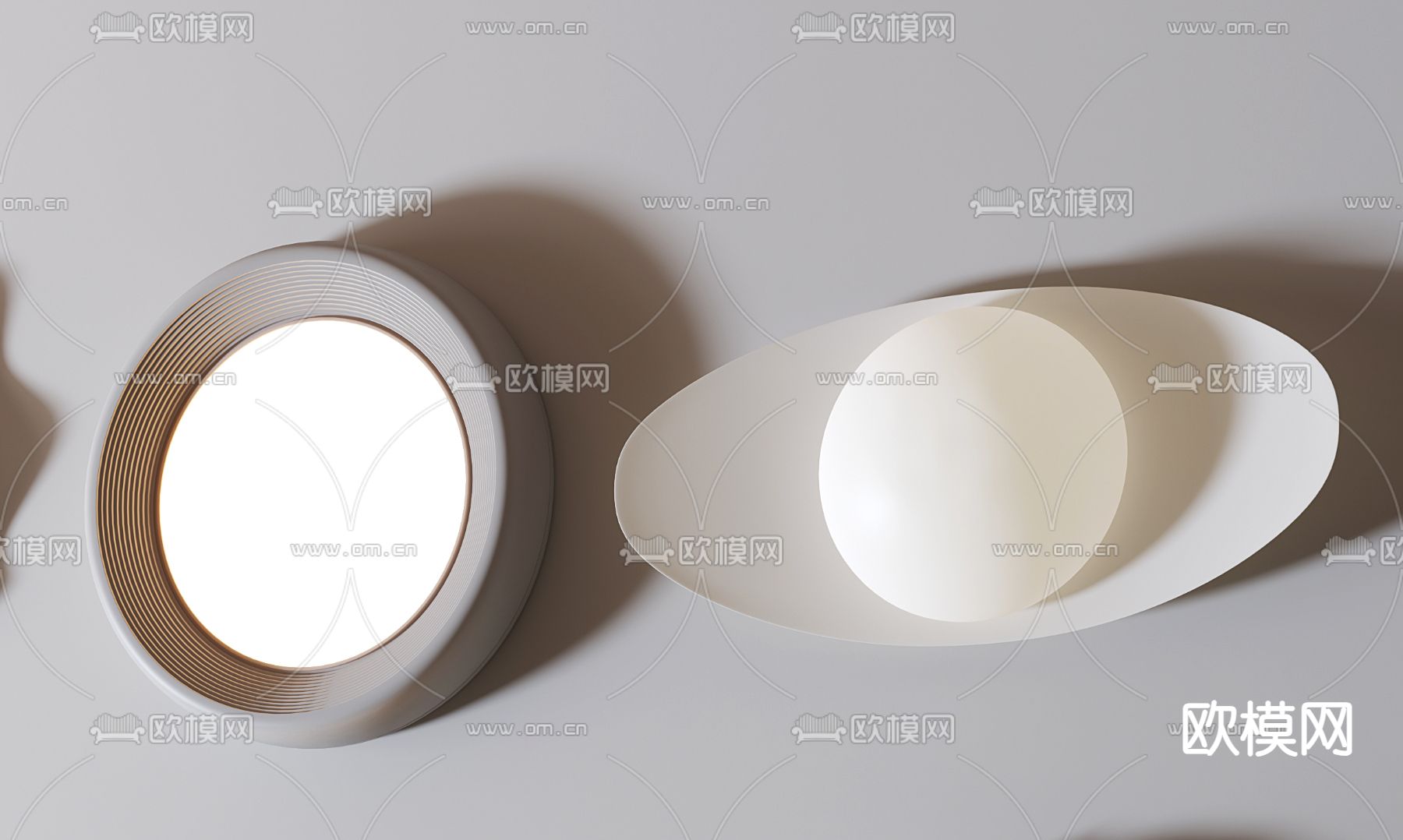 奶油风吸顶灯 卧室灯su模型下载（渲染图1）