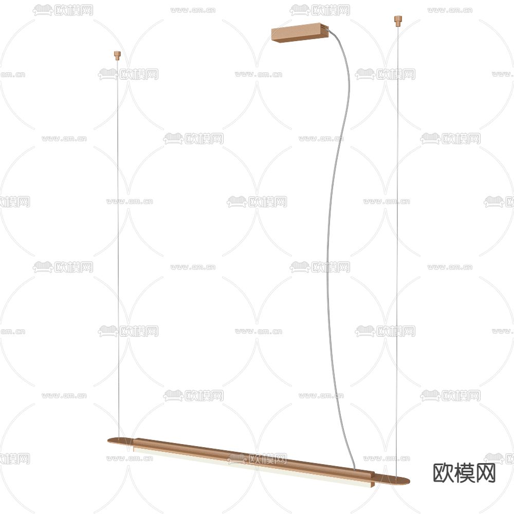 Pluskouple 办公吊灯 长吊灯3d模型下载（渲染图2）
