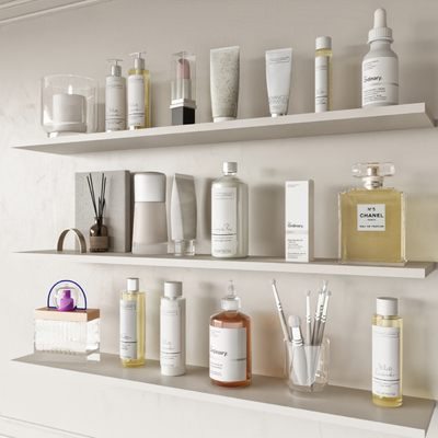  现代化妆用品 乳液 香水su模型 