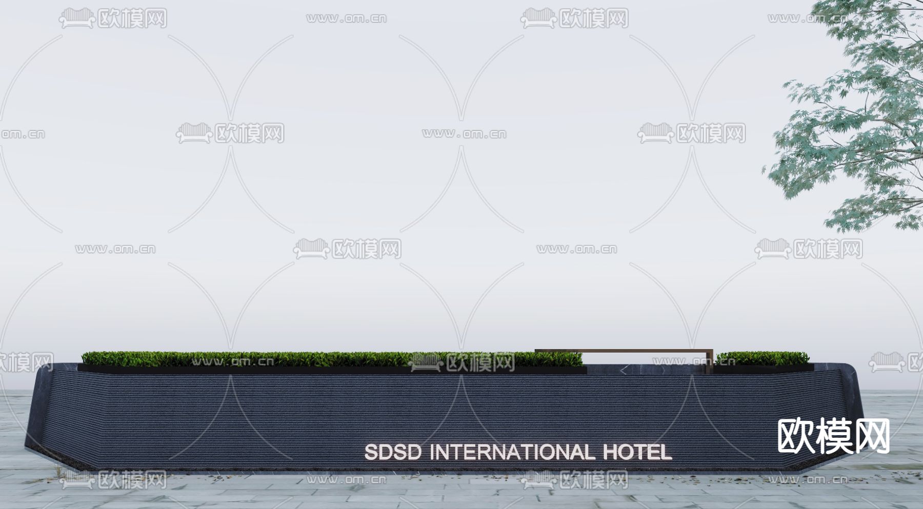 树池 花坛 花箱3d模型下载